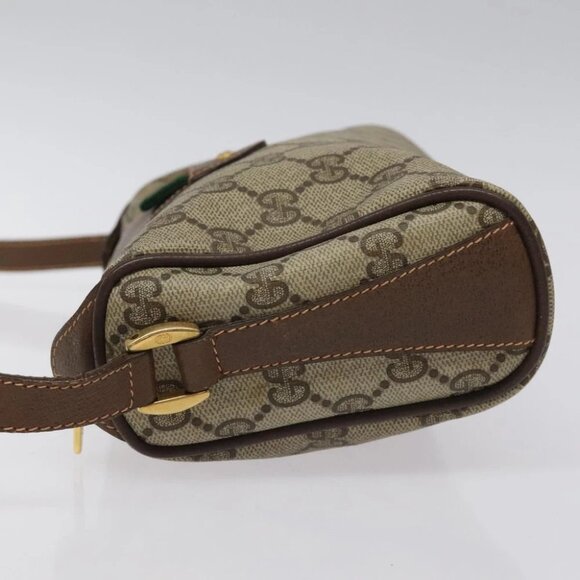 GUCCI GG Supreme Web Sherry Line Shoulder Bag PVC Beige 89 02 018 Auth - Picture 10 of 16